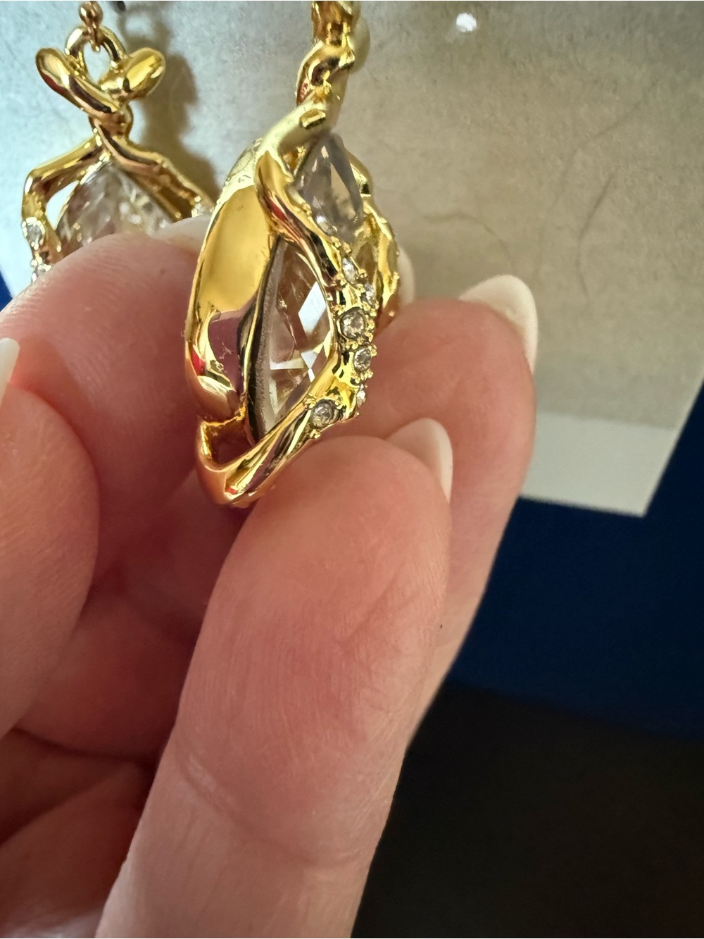 Alexis Bittar Gold Crystal Drop Earrings - Picture 2 of 2